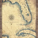 Florida Map Art Print C .1865 11 X 14 Hand Drawn | Etsy   Old Florida Maps Prints