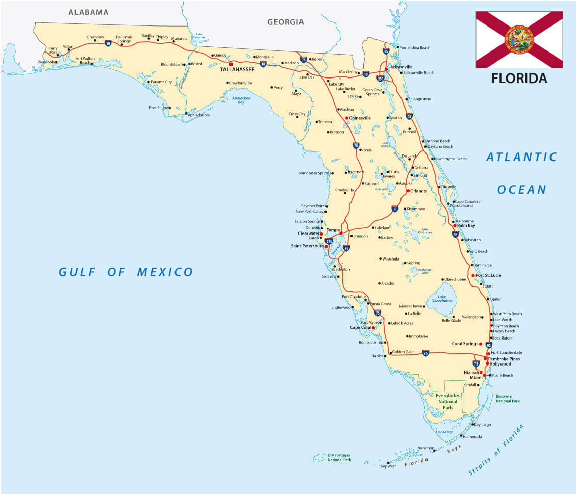 Florida Map - Florida Map With Port St Lucie