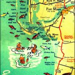 Florida Map Print 11X14 Retro Beach Photo Vintage Vacation | Etsy   Florida Vacation Map