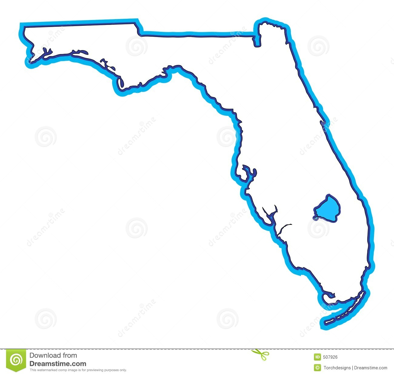 Florida Map Stock Illustration. Illustration Of Miami, South - 507926 - Lake Okeechobee Florida Map