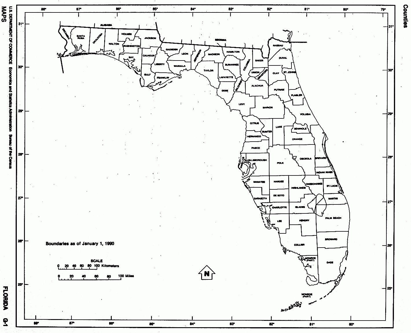 Florida Maps - Perry-Castañeda Map Collection - Ut Library Online - Florida Map Black And White