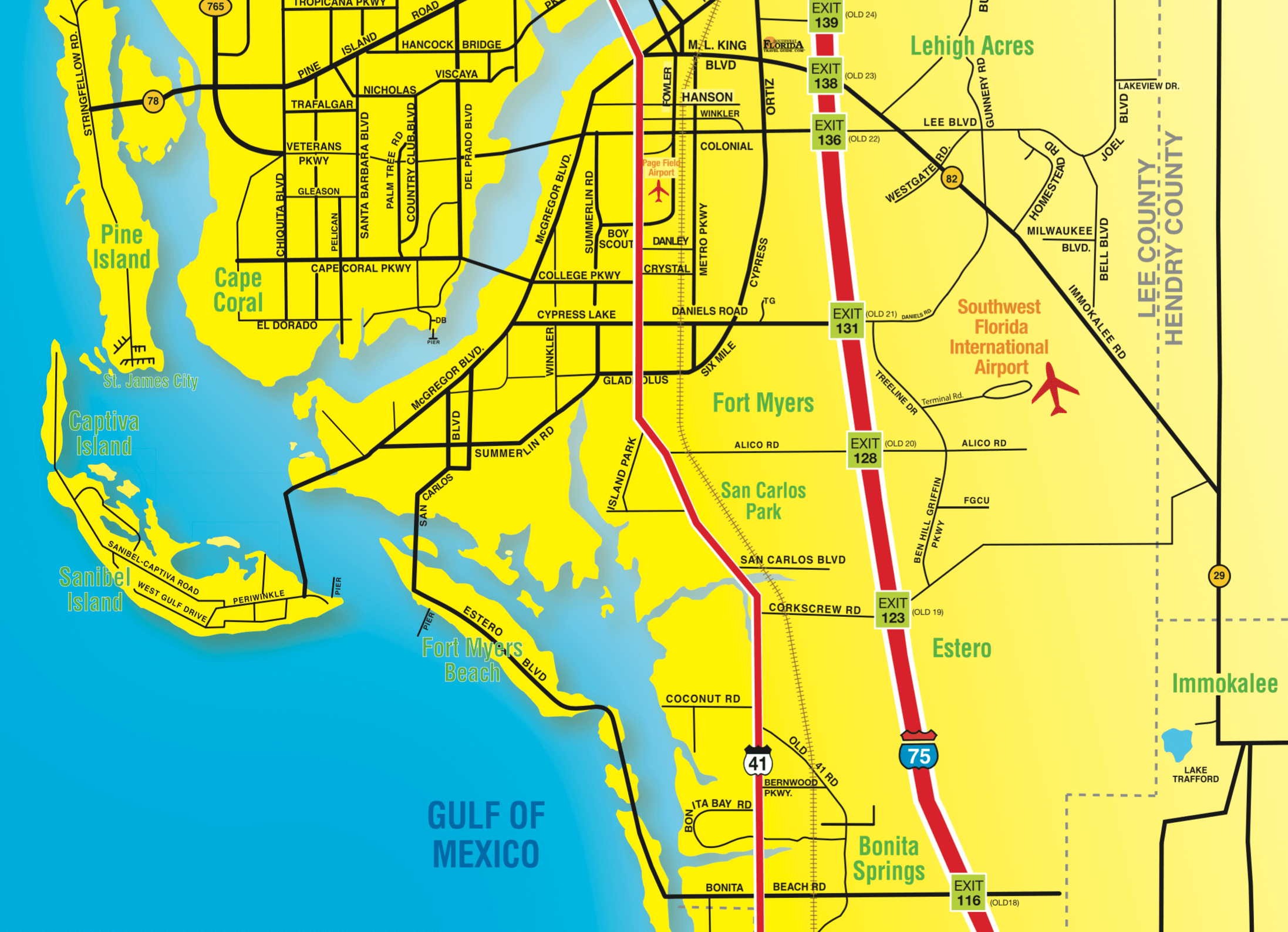 Florida Maps - Southwest Florida Travel - Map Of Southwest Florida Beaches