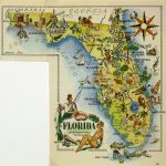 Florida Pictorial Map, 1946   Antique Florida Map