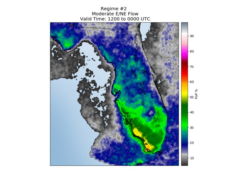 Florida Sea Breeze Thunderstorm Climatology Seabreeze Florida Map