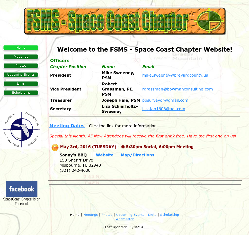 Florida Surveying And Mapping Society Space Coast Chapter - Florida Surveying And Mapping Society