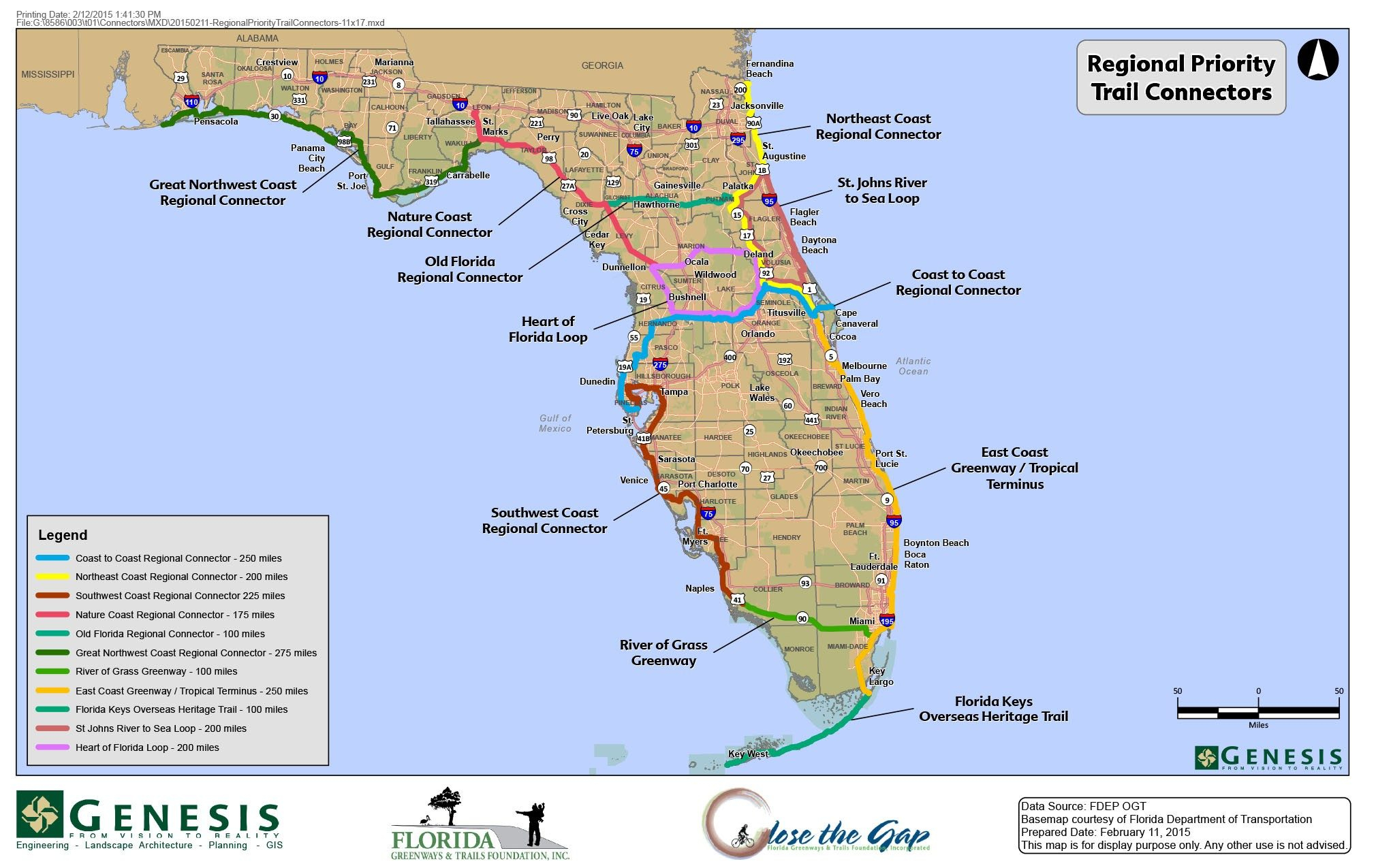 Florida Trail Map | D1Softball - Florida Trail Map