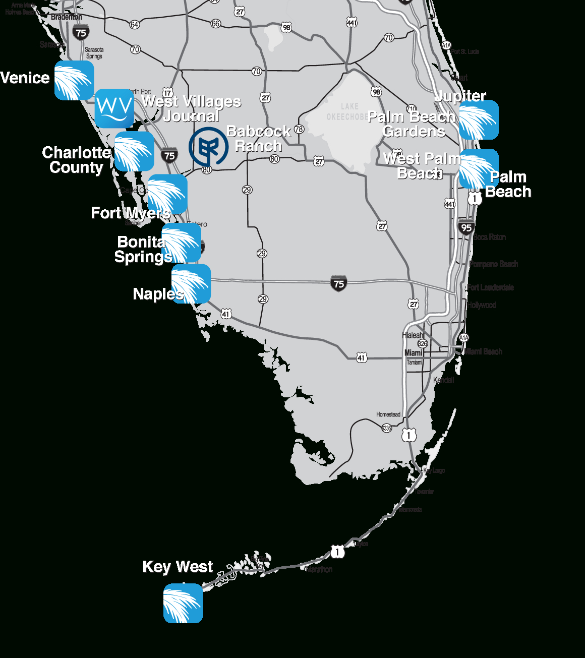 Florida Weekly - Palm Beach Gardens Florida Map