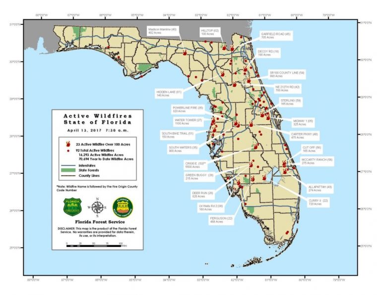 Florida Wildfires Provide Big Start To 2017 Fire Season - Redzone ...