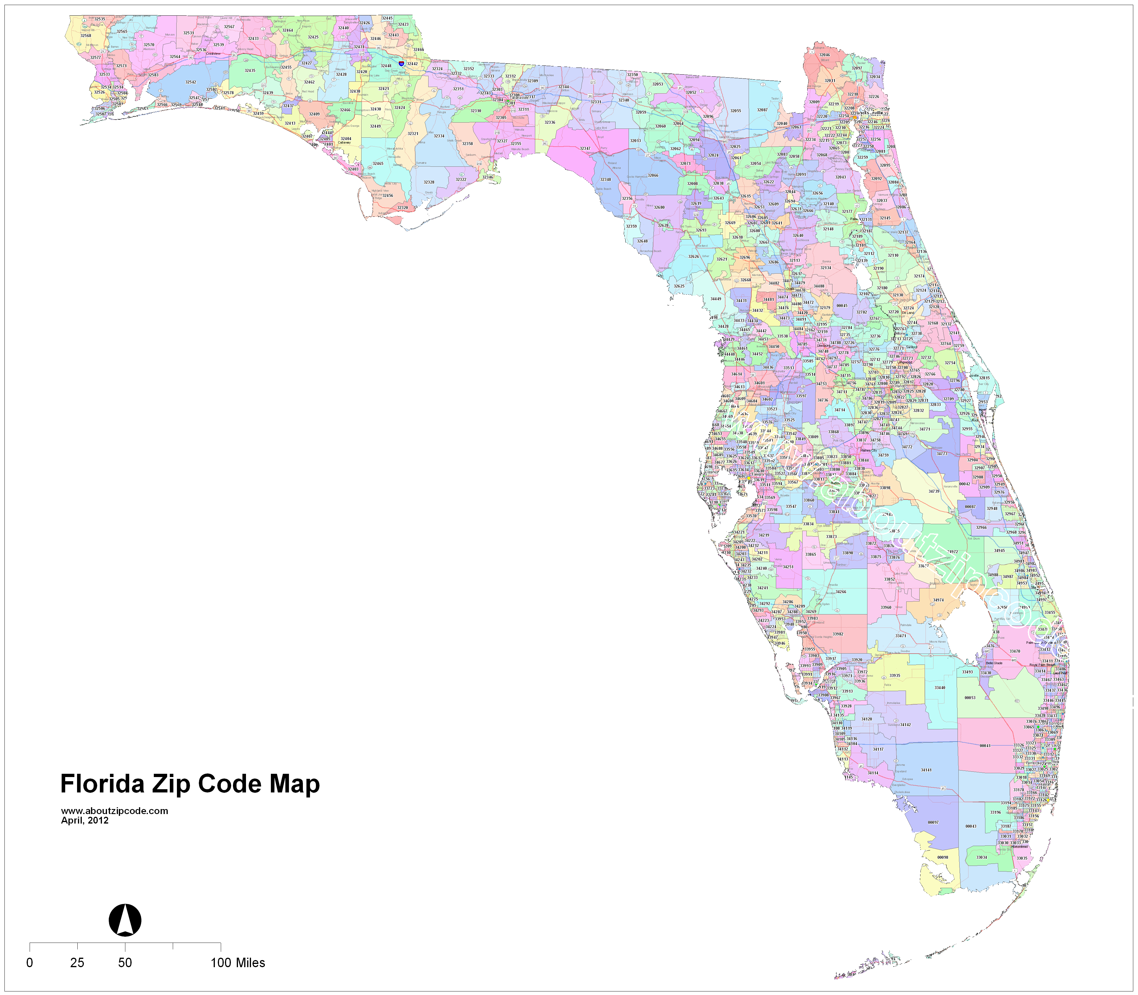 Florida Zip Code Maps - Free Florida Zip Code Maps - Florida Zip Code Map