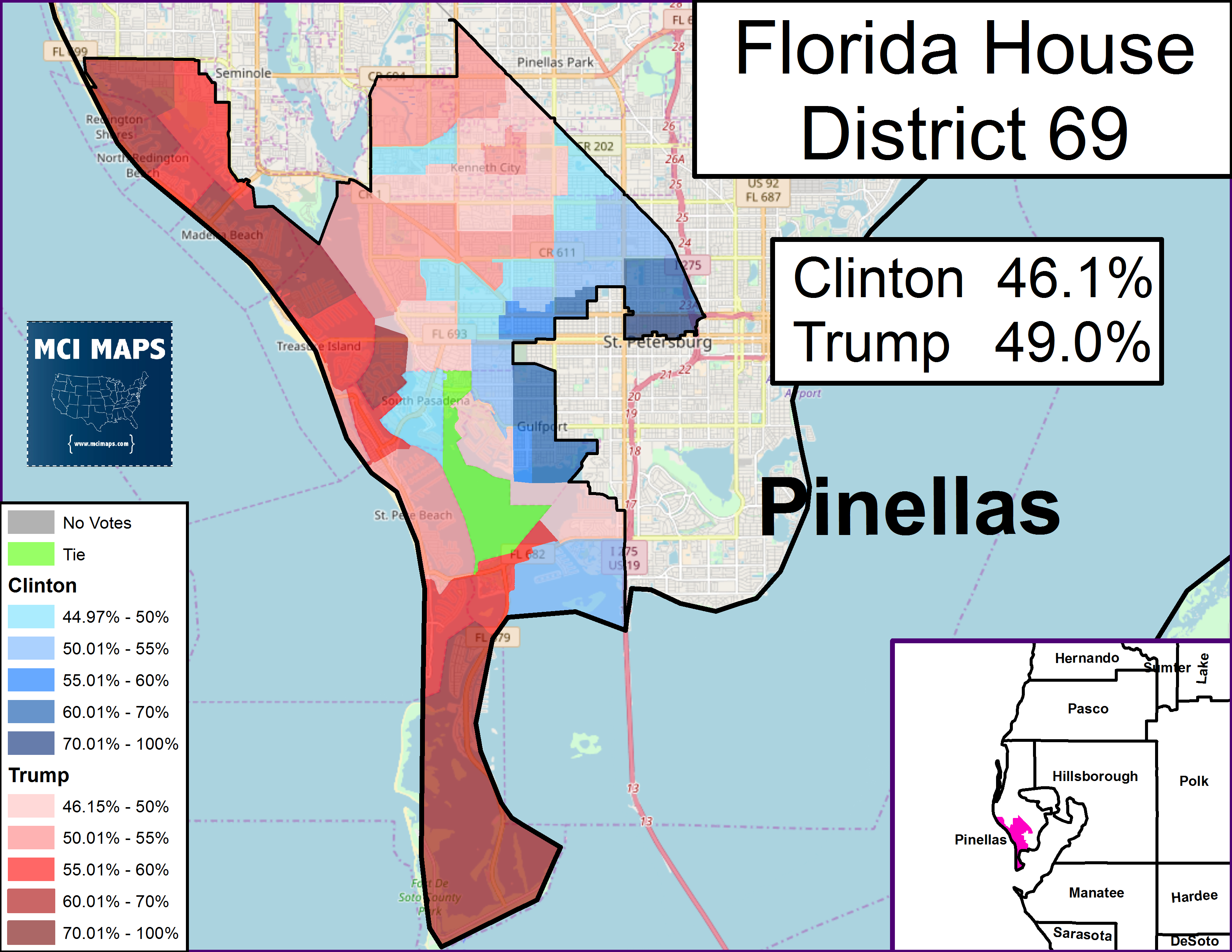 Florida&amp;#039;s 2018 State House Ratings – Mci Maps - Florida House District 64 Map