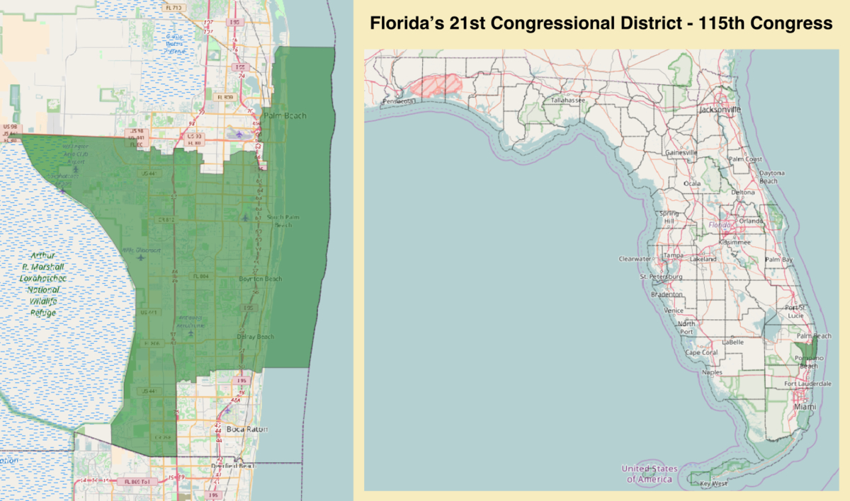 Florida&amp;#039;s 21St Congressional District - Wikipedia - Florida&amp;#039;s Congressional District Map