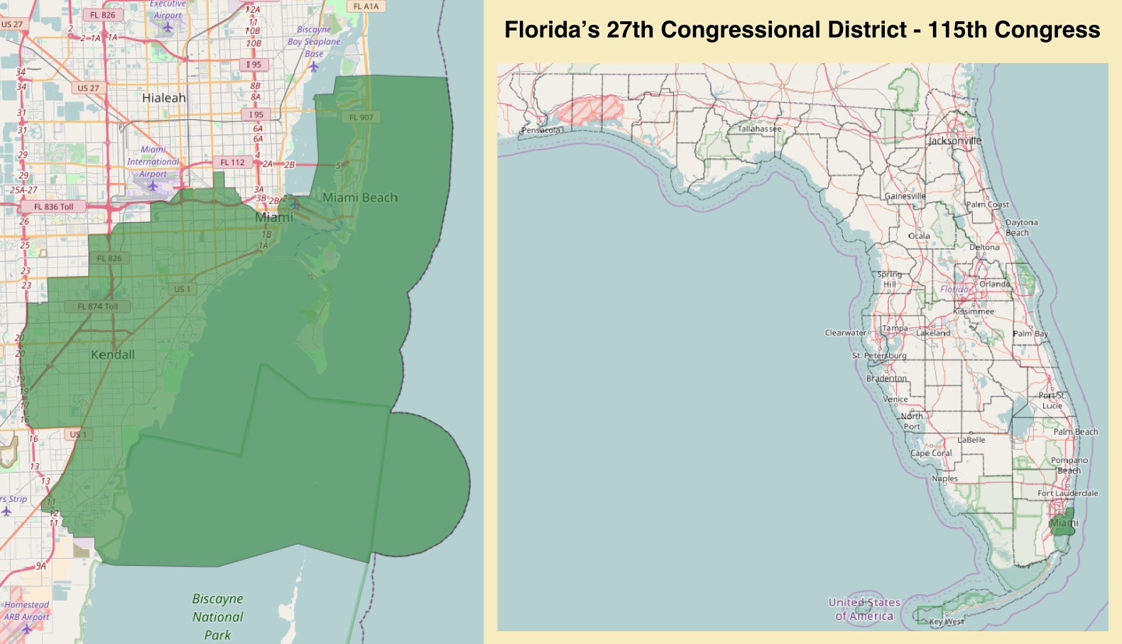 Florida&amp;#039;s 27Th Congressional District - Wikipedia - Florida Congressional District Map