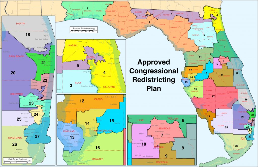 Florida's Congressional Districts - Wikipedia - Lake Alfred Florida Map ...