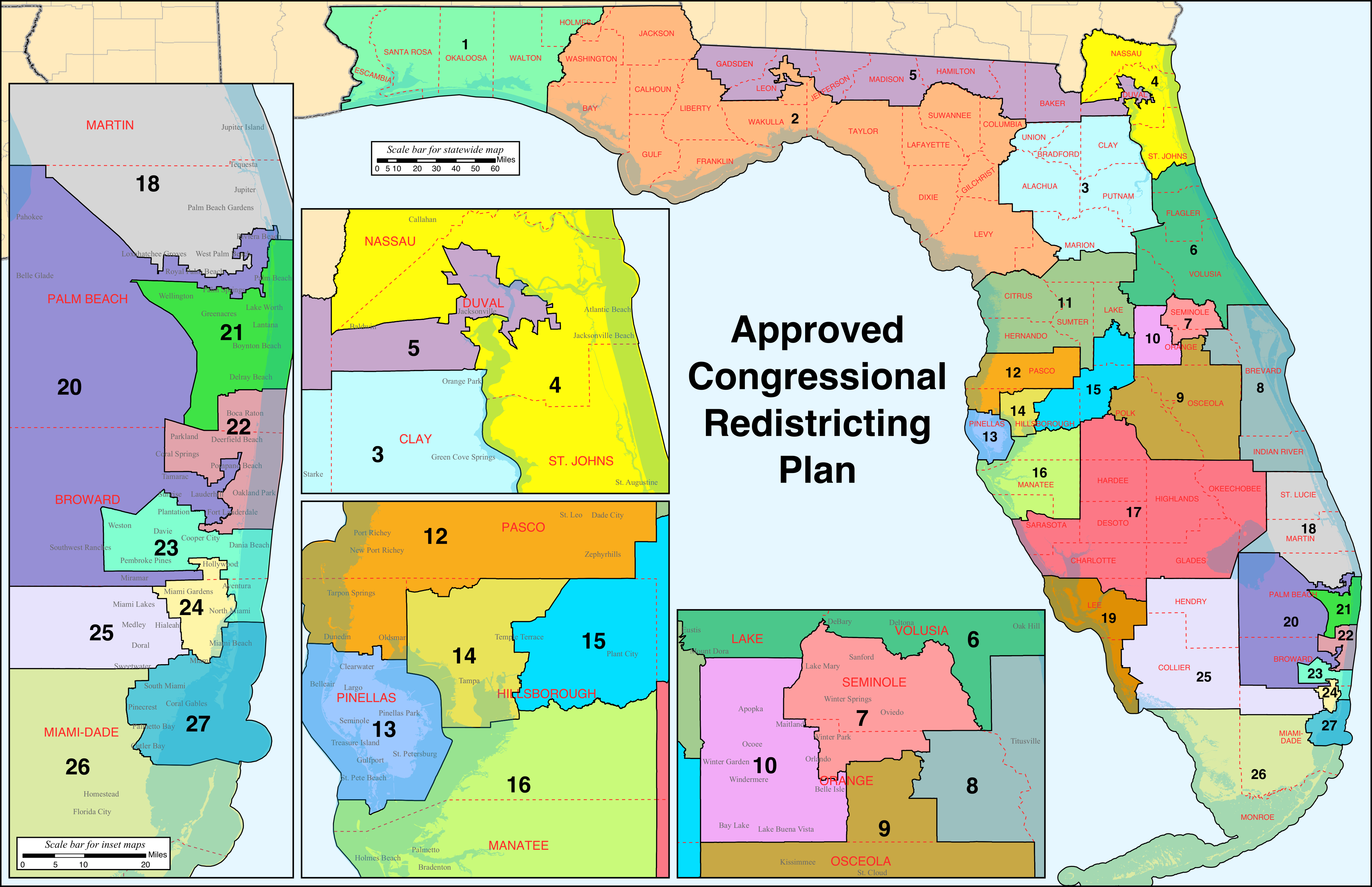 Florida&amp;#039;s Congressional Districts - Wikipedia - Lake Alfred Florida Map