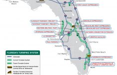 Florida's Turnpike - The Less Stressway - State Of Florida Map Mileage