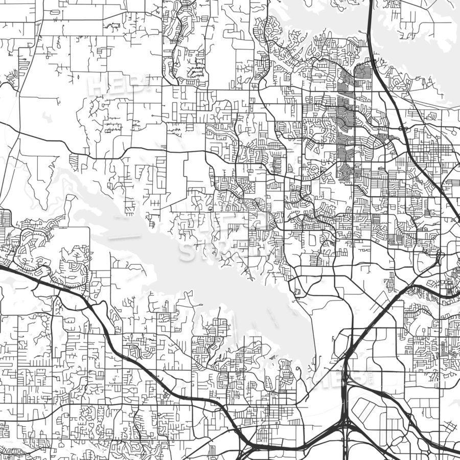 Flower Mound, Texas - Area Map - Light | Hebstreits - Flower Mound Texas Map