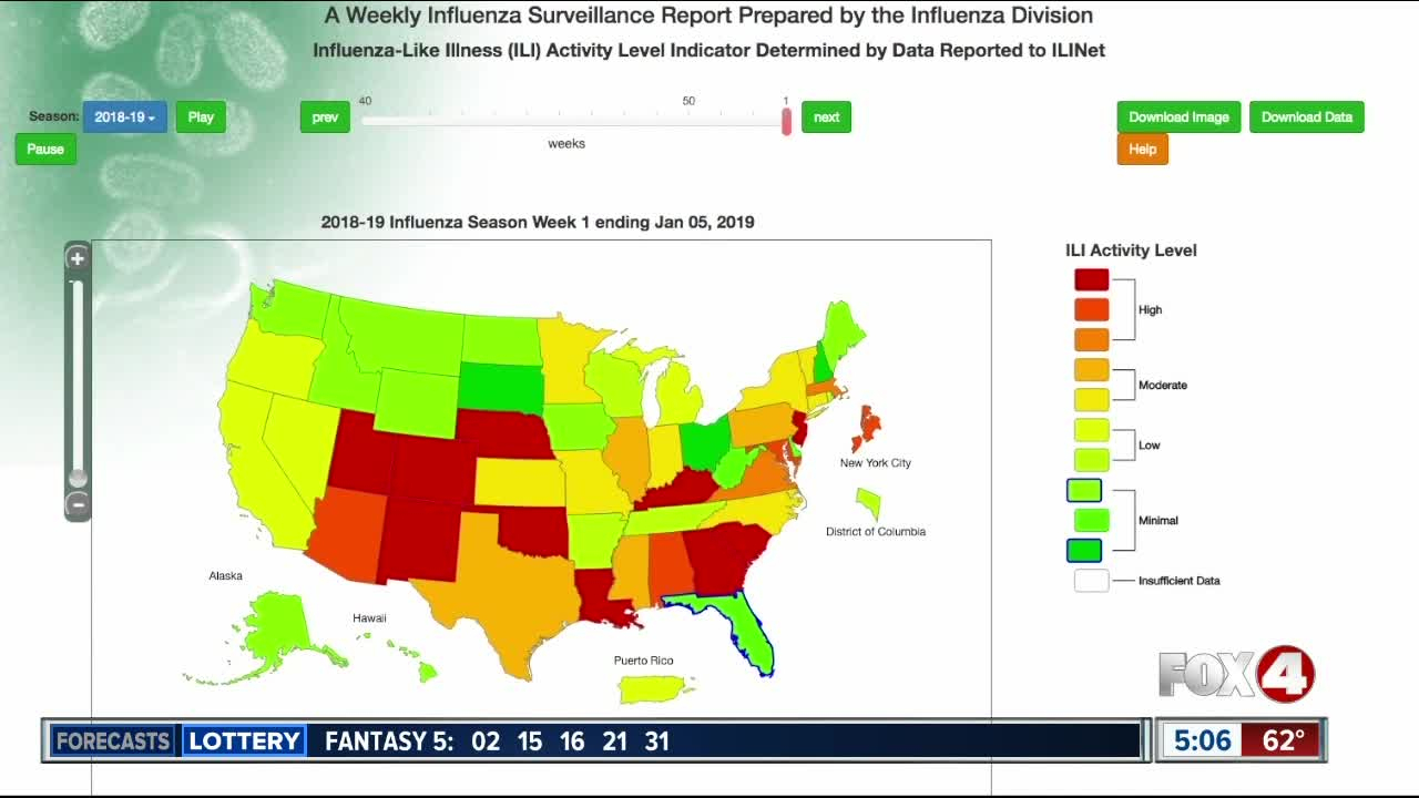 Flu Activity Is Widespread In Parts Of The Country, Including A - Flu Map Florida