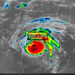 Follow Harvey's Calamitous Multi Day Meander Over Texas In This   Texas Satellite Weather Map