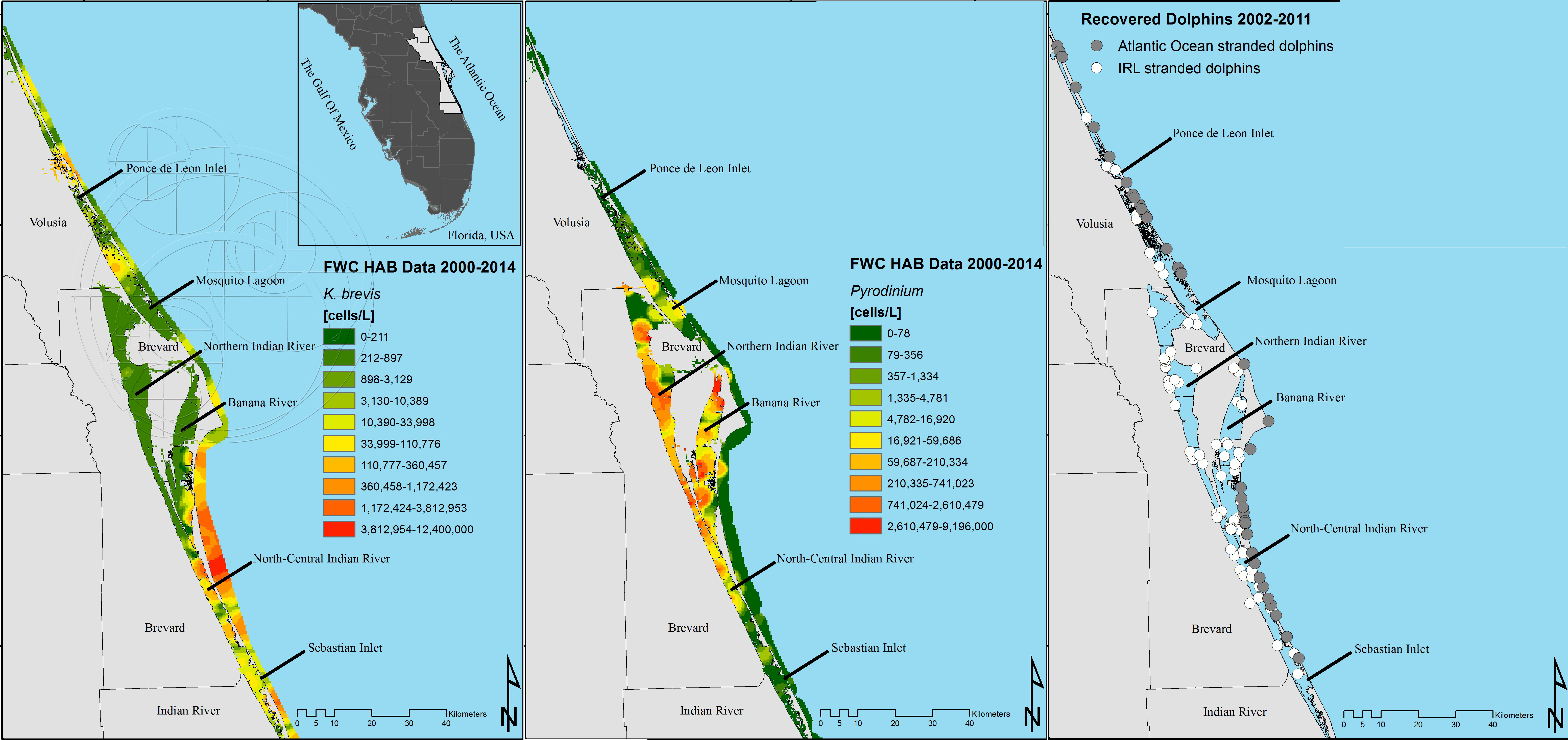 Food Web Dynamics Of Harmful Algal Toxins In Florida Dolphins - Toxic Algae In Florida Map