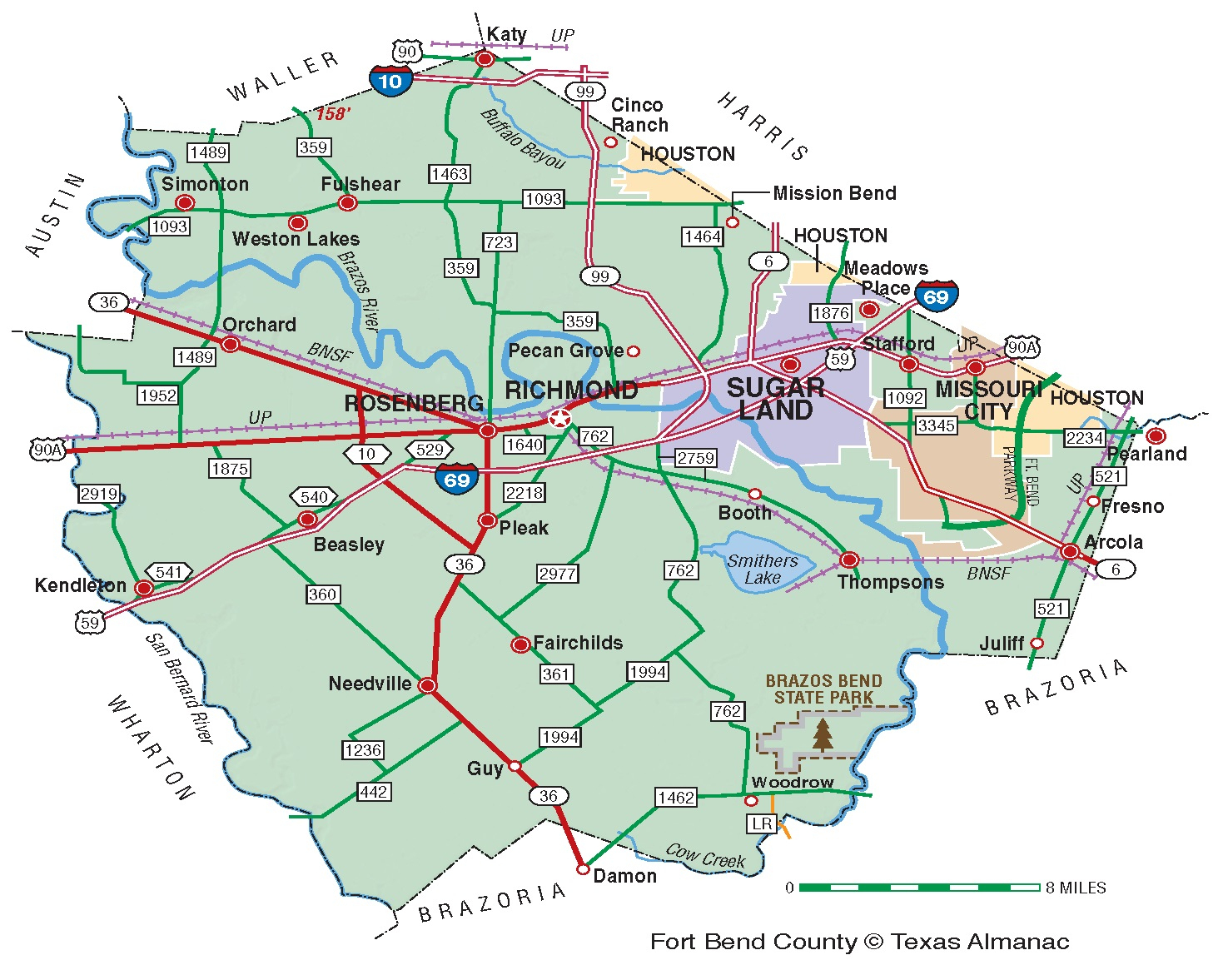Fort Bend County | The Handbook Of Texas Online| Texas State - Richmond Texas Map