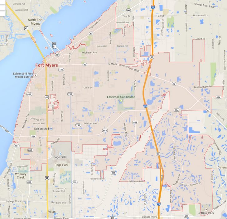 Fort Myers Florida Map - Google Maps Fort Myers Florida - Printable Maps