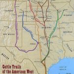 Found This 1870 Map Of The Cattle Trails Of The West | Cowboys Have   Adobe Walls Texas Map