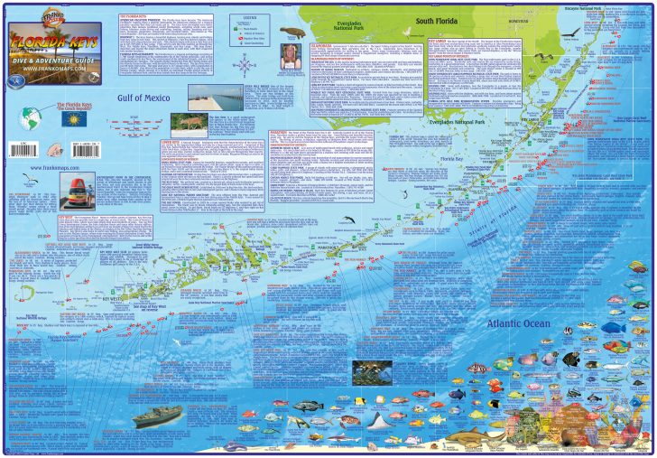 Franko Maps Florida Keys Guide & Dive Map - Florida Keys Dive Map ...