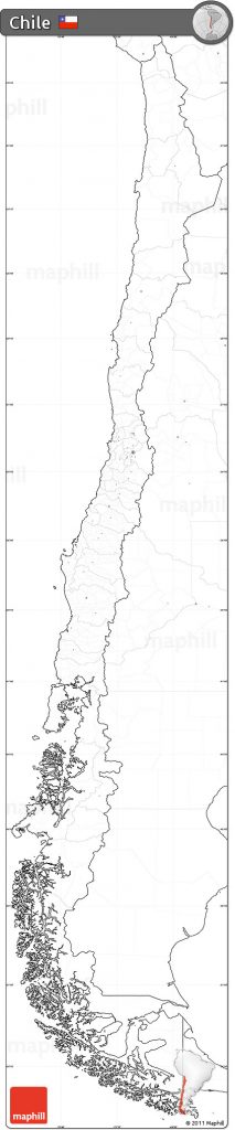 Free Blank Simple Map Of Chile, No Labels - Free Printable Map Of Chile ...