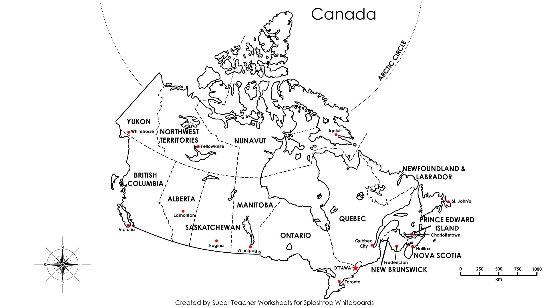 Free Printable Map Canada Provinces Capitals - Google Search - Free Printable Map Of Canada