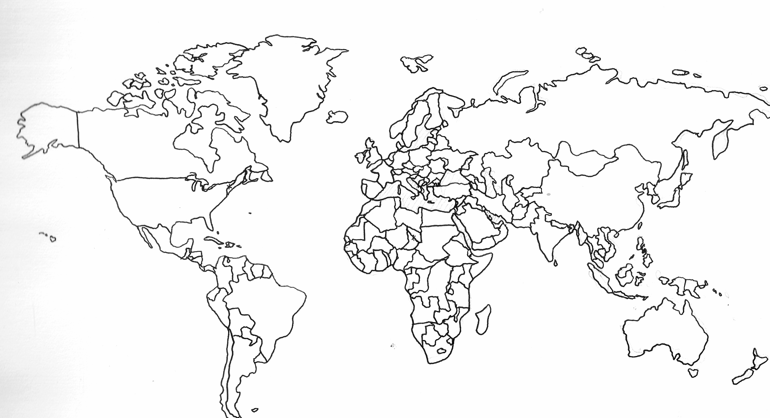 Free Printable World Map With Countries Labeled And Travel - Printable World Map With Countries