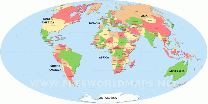 Printable World Map With Countries Labeled Pdf
