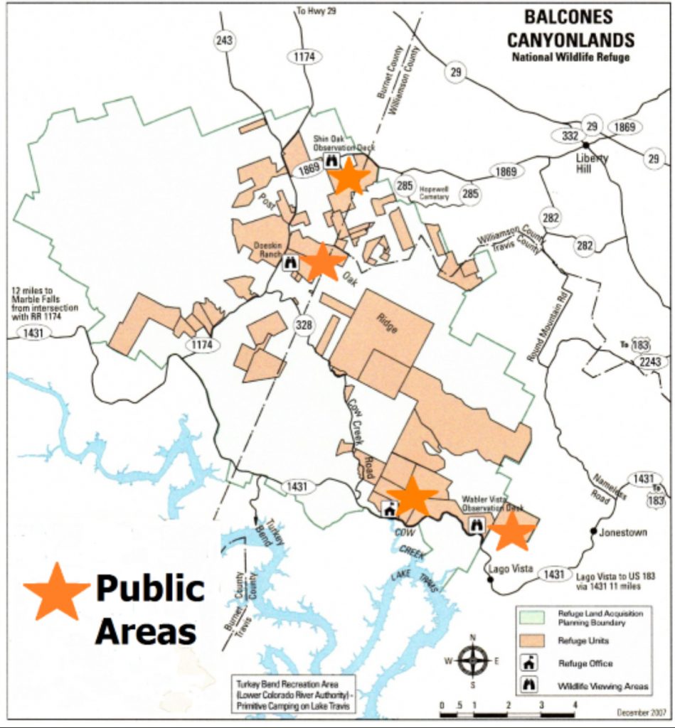 Friends Of Balcones Nwr Directions Texas Wildlife Refuge Map