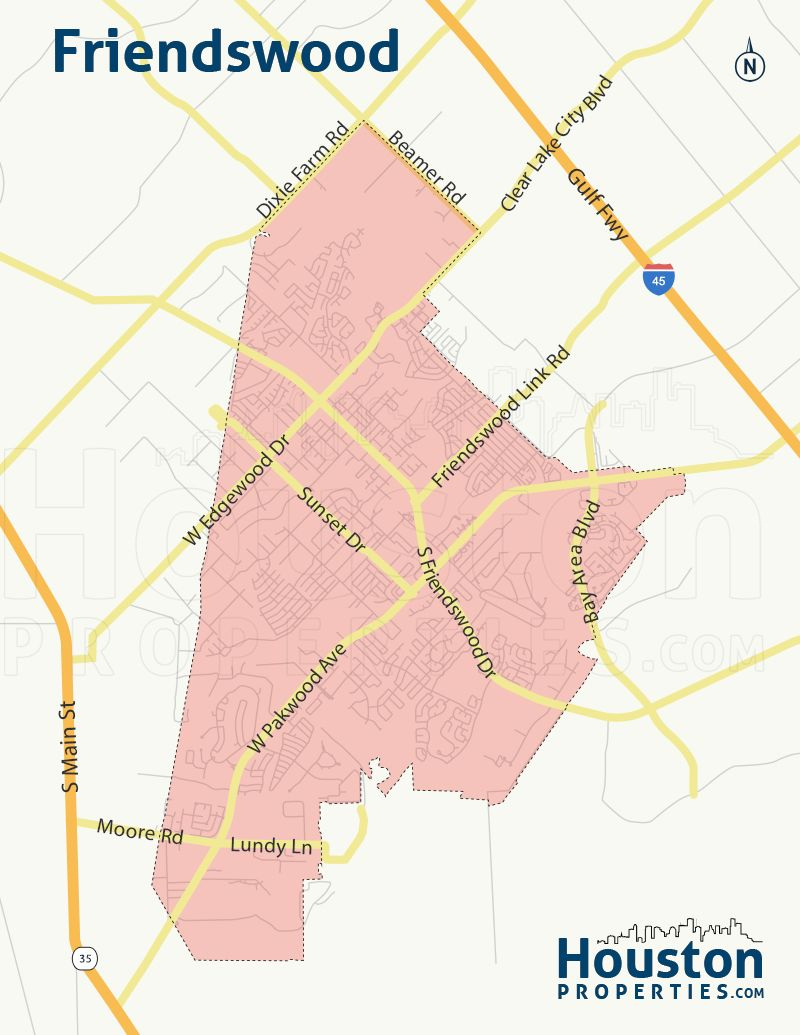 Friendswood Tx Neighborhood Map | Great Maps Of Houston | Pinterest - Clear Lake Texas Map