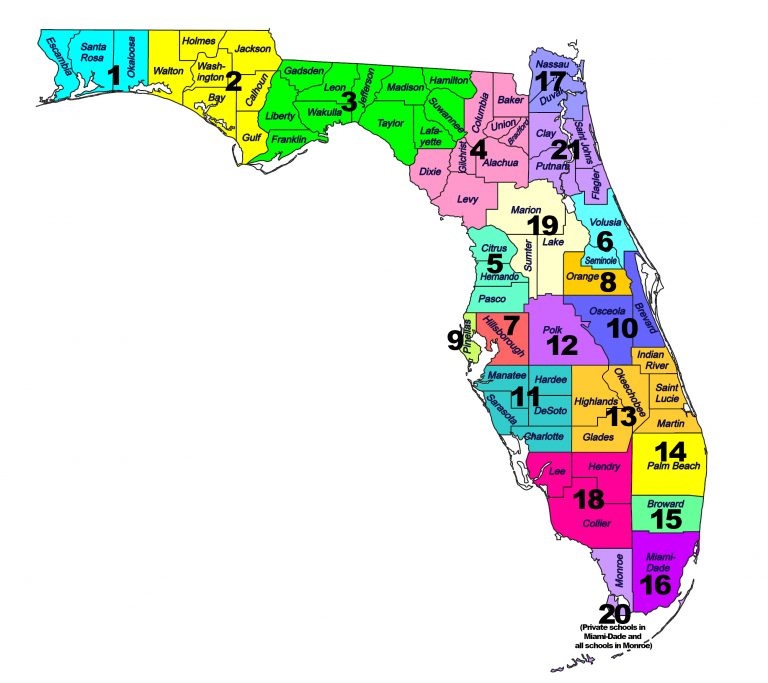 Fsma District Maps Florida School Districts Map Printable Maps