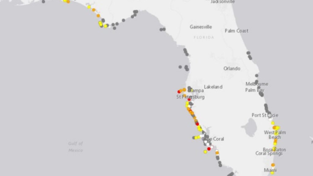 Fwc Provides Enhanced, Interactive Map To Track Red Tide Current Red