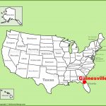 Gainesville Location On The U.s. Map   Map Of Gainesville Florida Area
