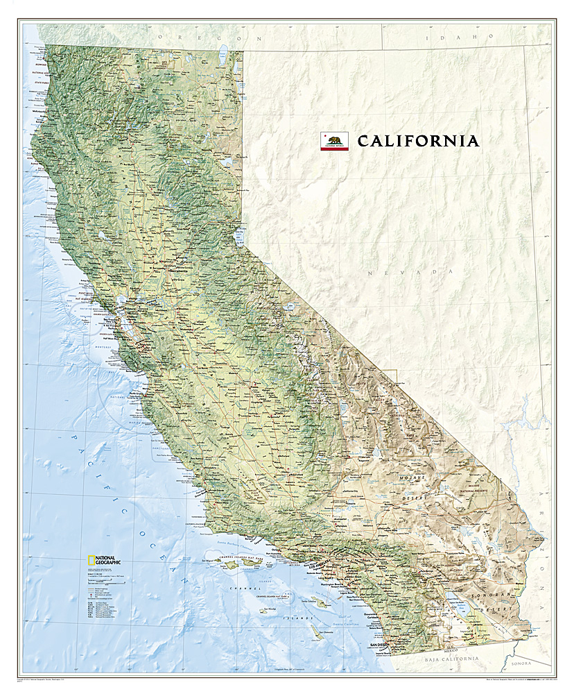 Geographic Map Of California - Klipy - National Geographic Topo Maps California