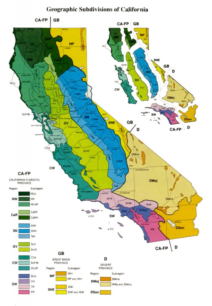 Geographic Subdivisions In California
