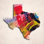 Geography Of Texas Art | Fine Art America   Texas Map Artwork