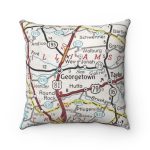 Georgetown Texas Vintage Map Pillow Georgetown Pillow | Etsy   Texas Map Pillow