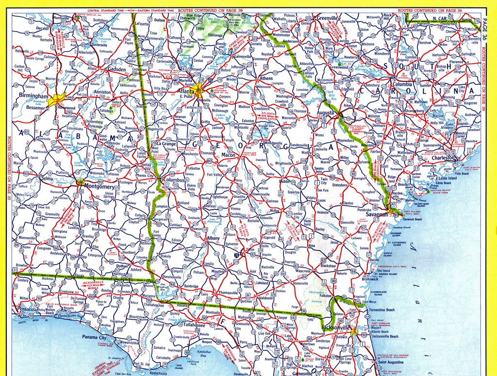 Georgia Florida Road Mapimage Gallerycc B Detailed Of - States Map - Road Map Of Georgia And Florida