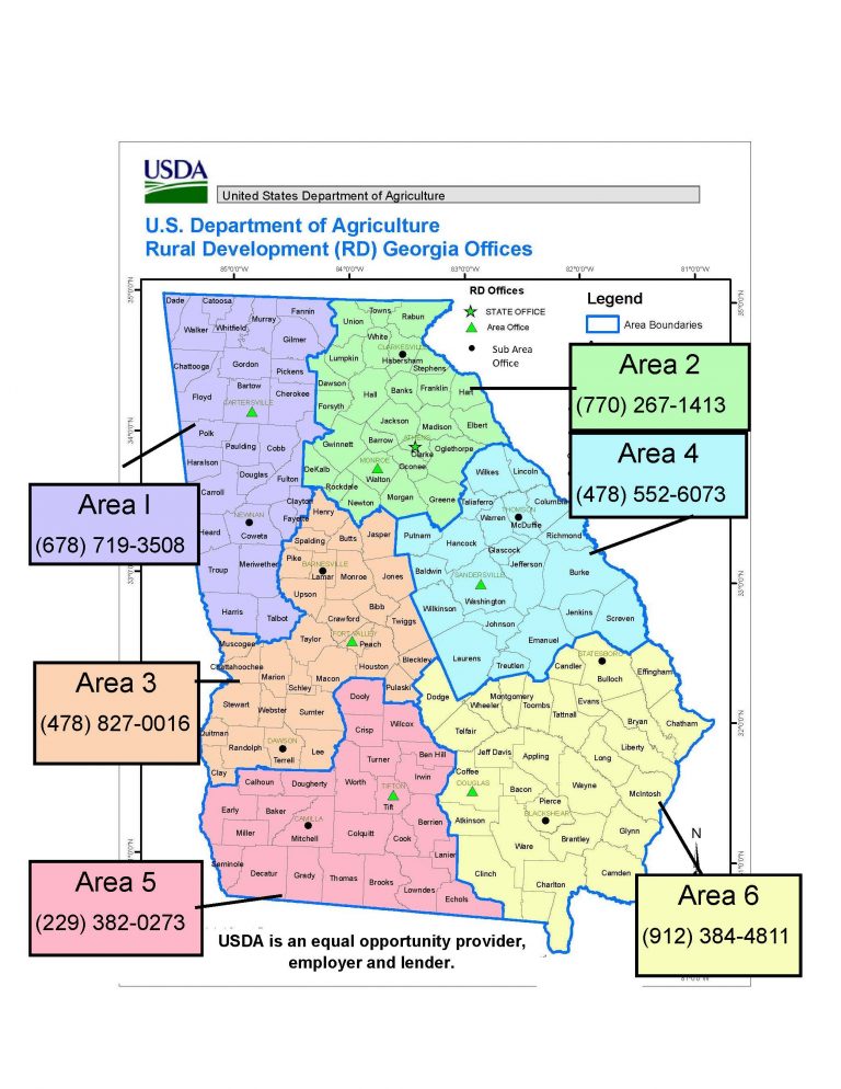 Georgia  Usda Rural Development - Usda Loan Florida Zone Map 