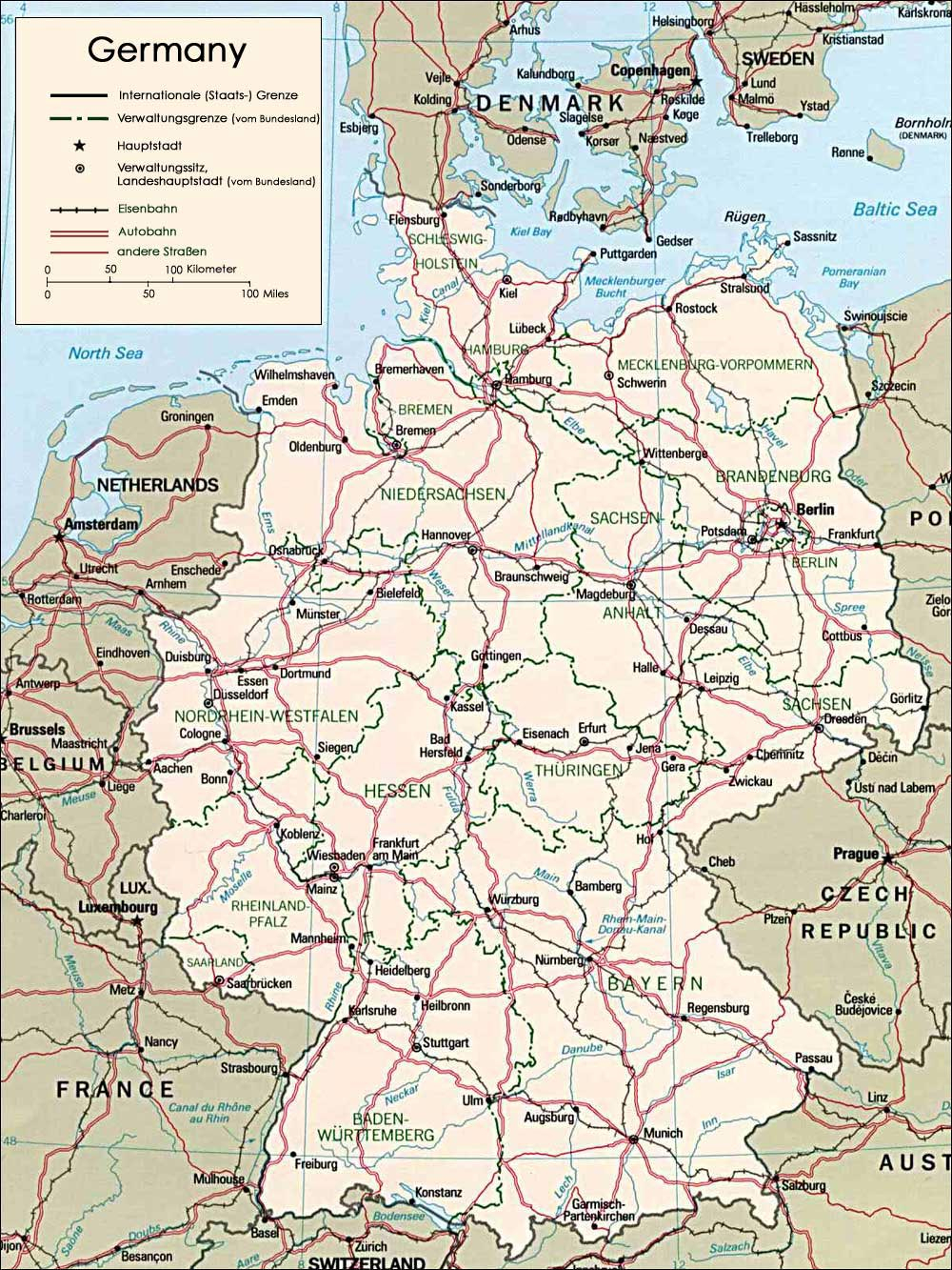 Germany Maps | Printable Maps Of Germany For Download - Large Printable Map Of Germany