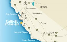 Getting To &amp; Around Carmel-By-The-Sea, California - Map Of California Coast Beaches