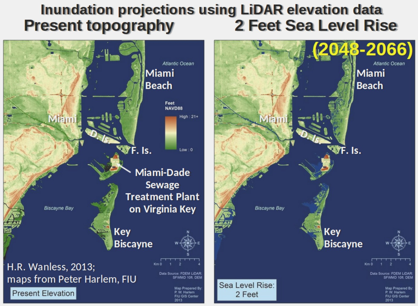 Global Warming Threat: Florida Could Be Overwhelmedsudden Sea Rise - Florida Future Flooding Map