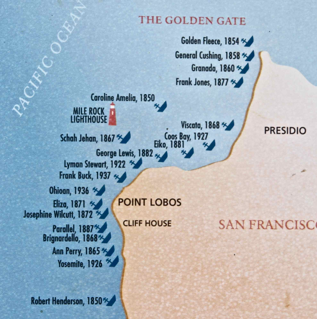 Golden Gate Shipwrecks | San Francisco, California | Flickr - California Shipwreck Map