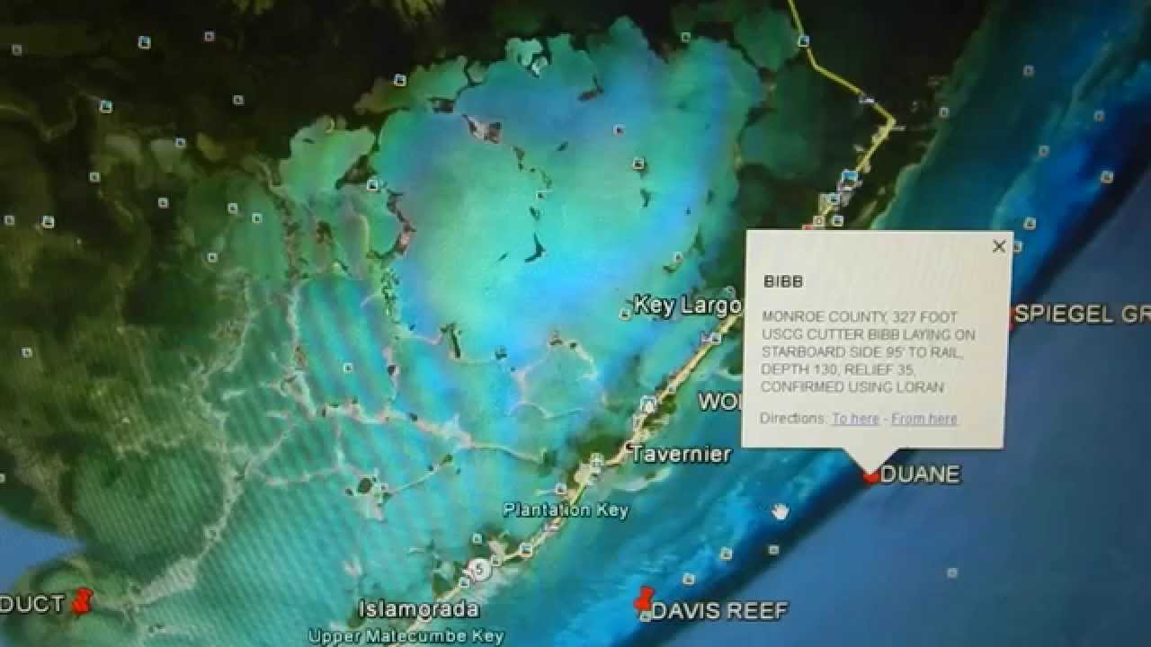 Google Earth Fishing - Florida Keys Reef Overview - Youtube - Google Maps Florida Keys