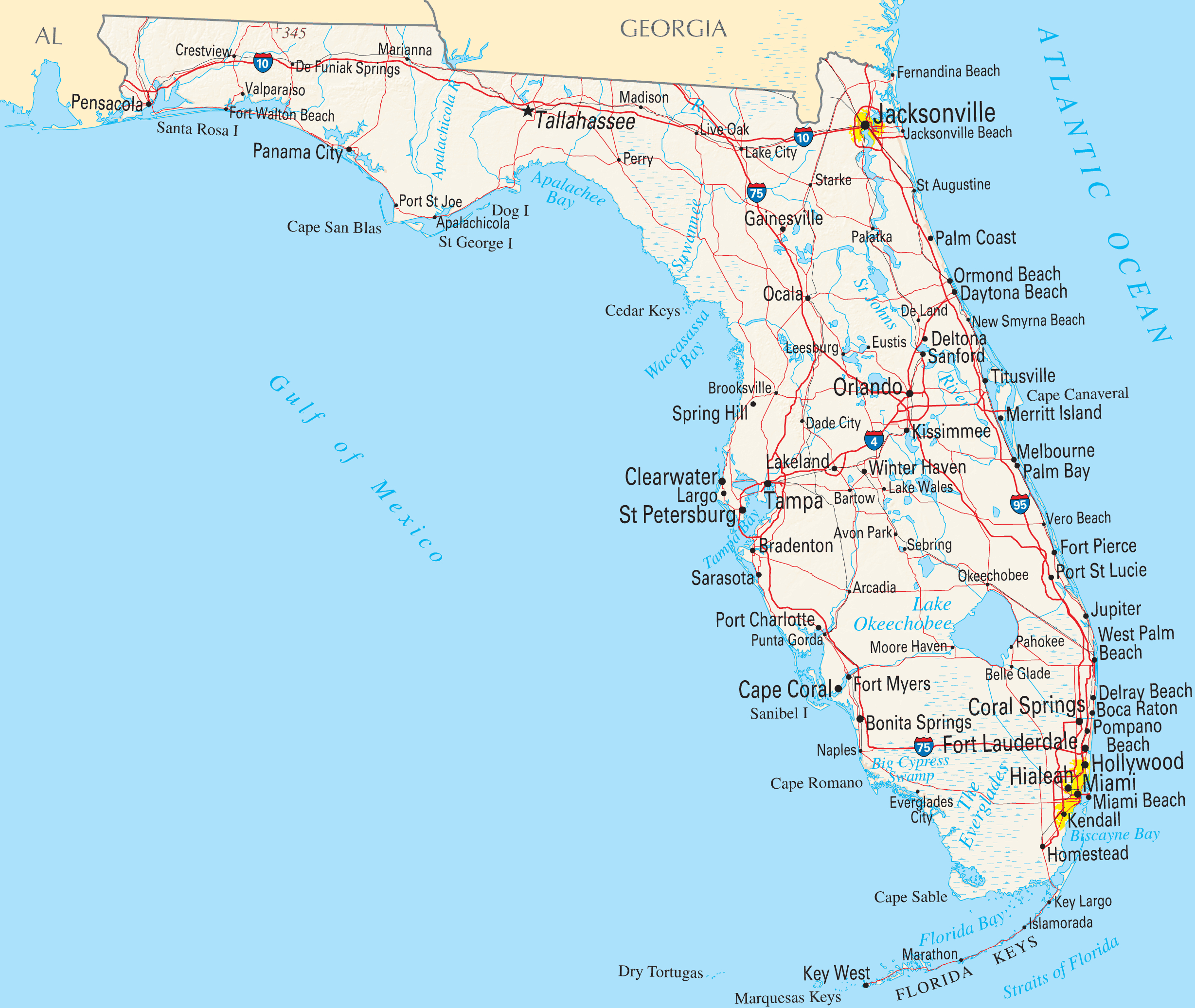 Google Florida Map And Travel Information | Download Free Google - Google Florida Map