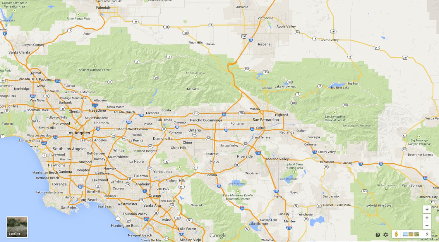 Google Map Los Angeles California - Klipy - La California Google Maps