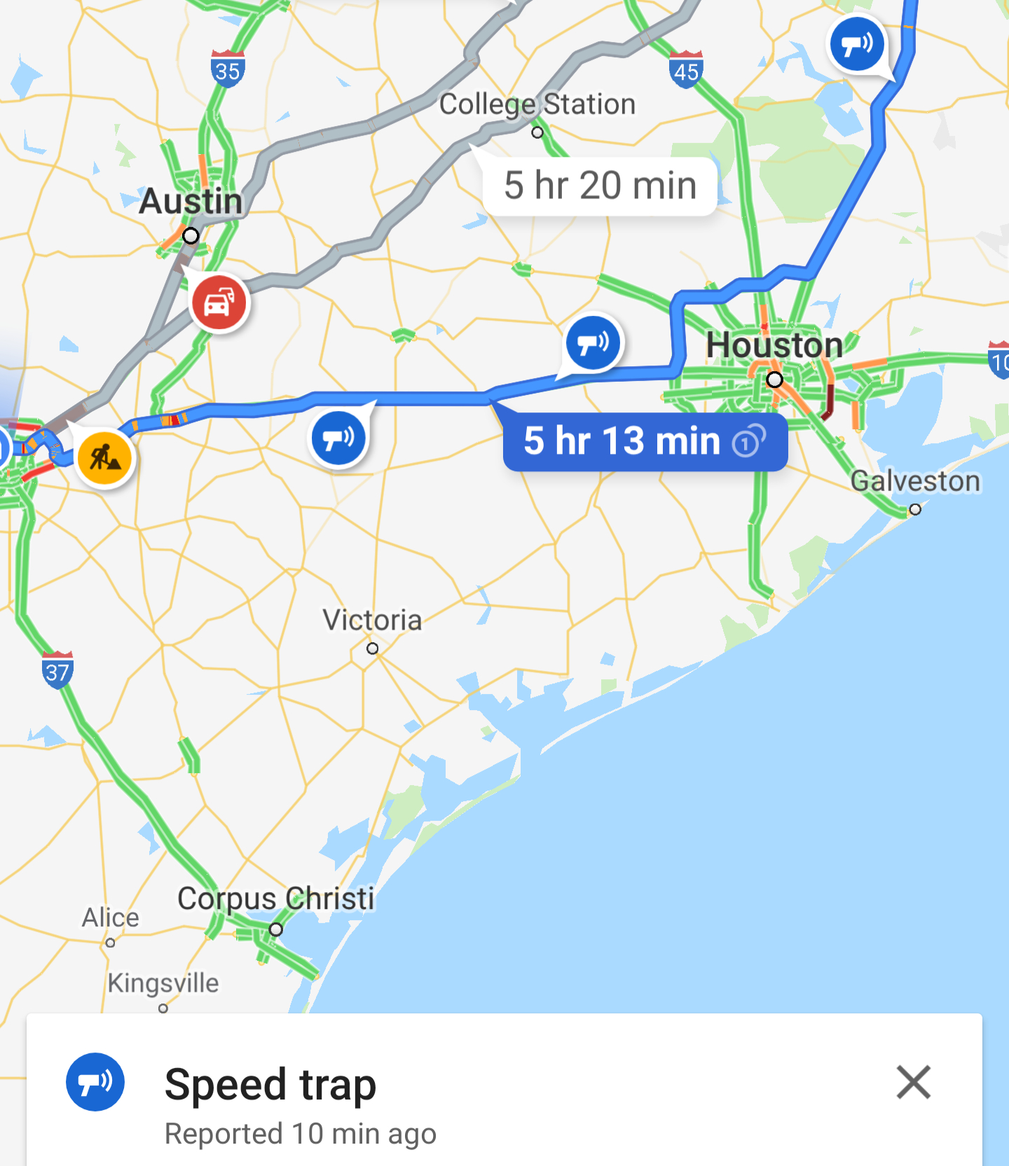 Google Maps Rolls Out &amp;#039;speed Trap&amp;#039; Feature | Texas Public Radio - Google Maps Texas